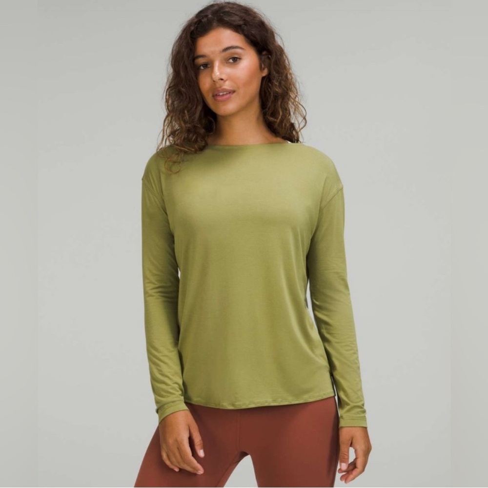 lululemon athletica modal-blend open back Long Sleeve Top - Picture 10 of 12